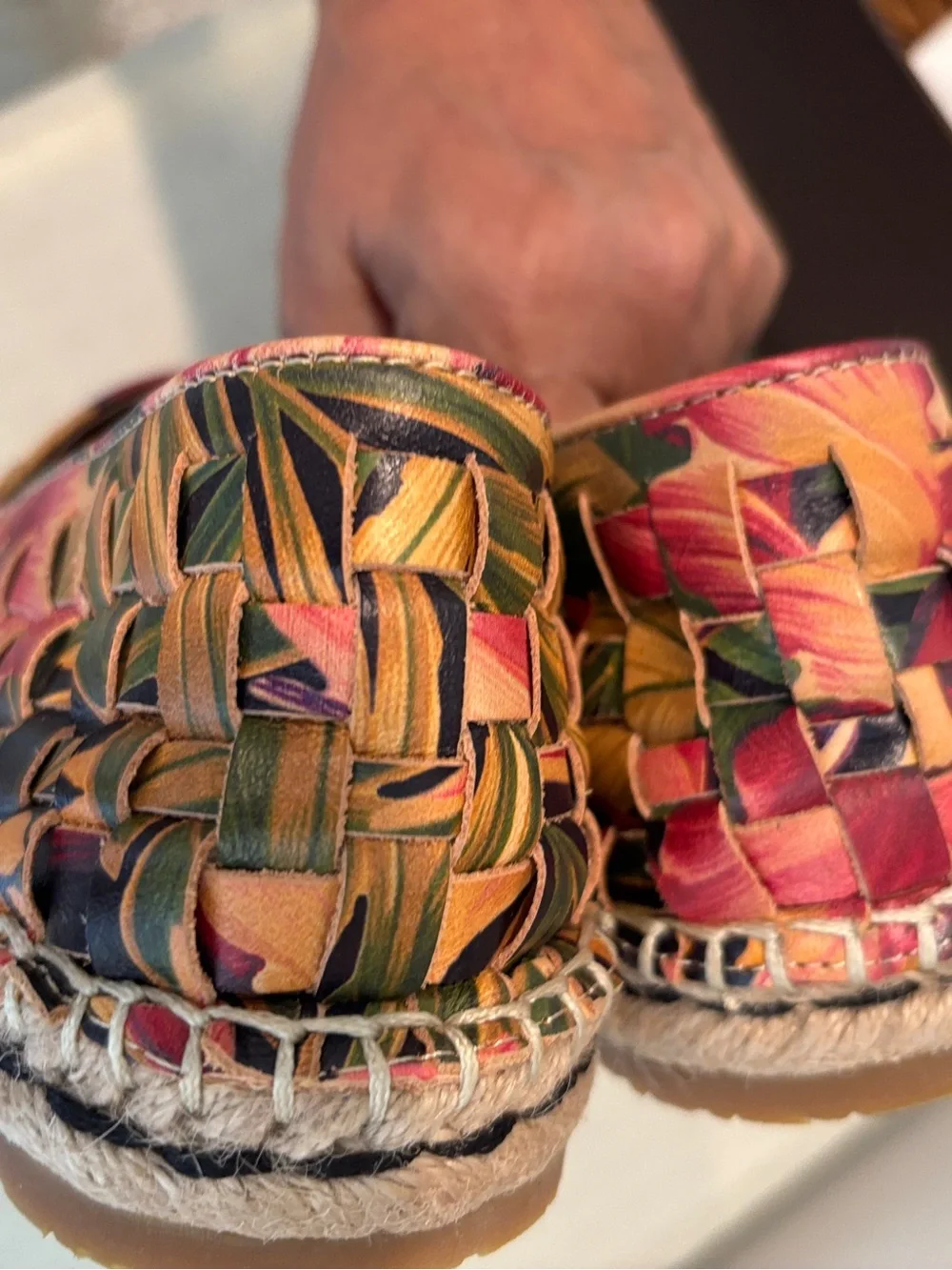 Woven Multicolor Slip-On Loafers - Size 9/39